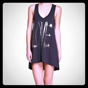 MISS ME Cover-up Tank 1 Sz XS Left In Black & Gold